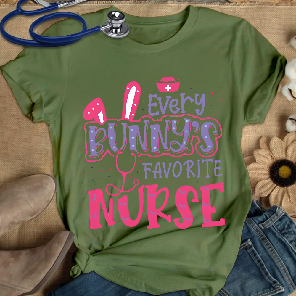 Every Bunny's Favorite Nurse Cotton Nurse T-shirt