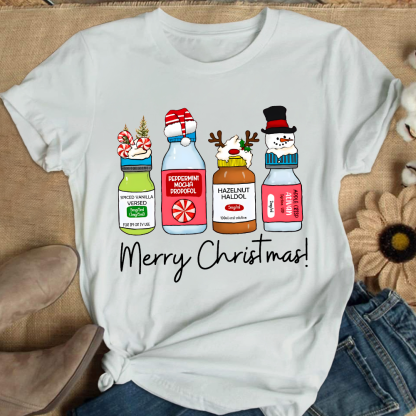 Merry Christmas Pharmacy Cotton Nurse T-shirt