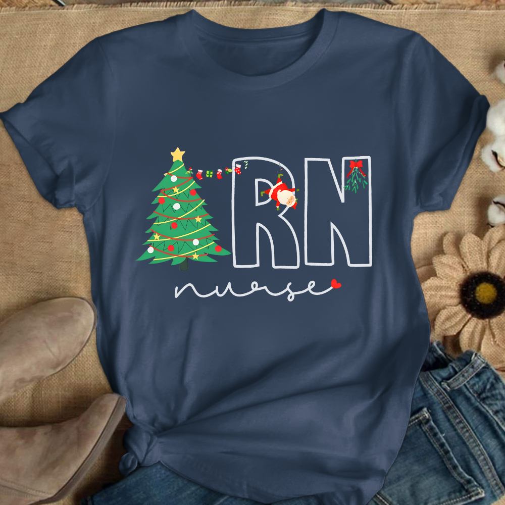 Christmas EN Nurse Cotton Nurse T-shirt