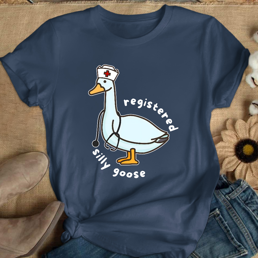 Registered Silly Goose Cotton Nurse T-shirt