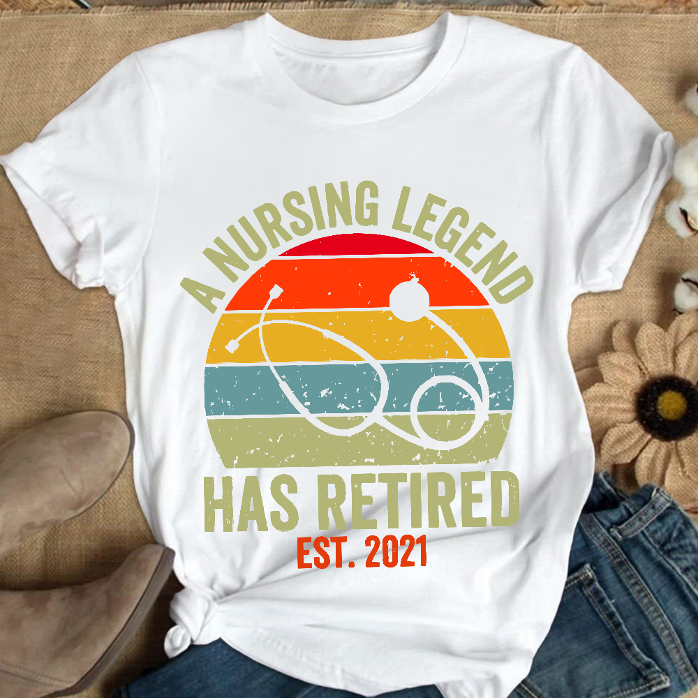 Personalized A Nursing Legend Has Retired Cotton Nurse T-shirt