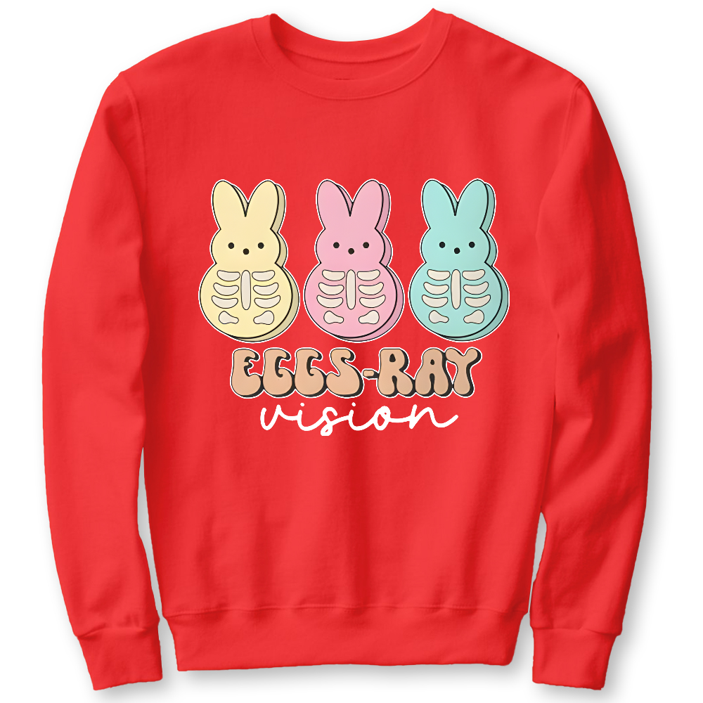 Eggs Ray Vision Radiology Cotton Pullover Sweatshirt