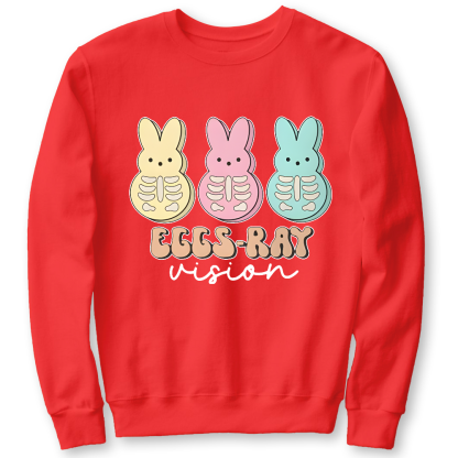Eggs Ray Vision Radiology Cotton Pullover Sweatshirt