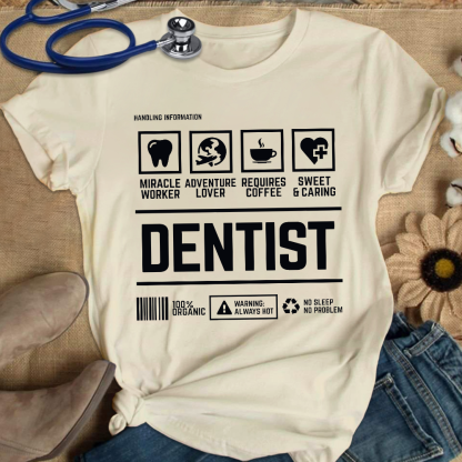 Dentist's Notes Cotton Nurse T-shirt