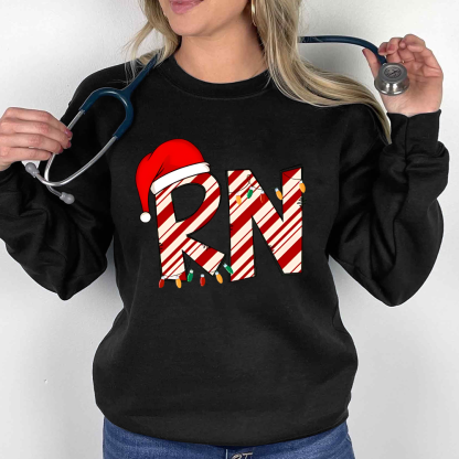 RN Registered Nurse Christmas Cotton Pullover Sweatshirt