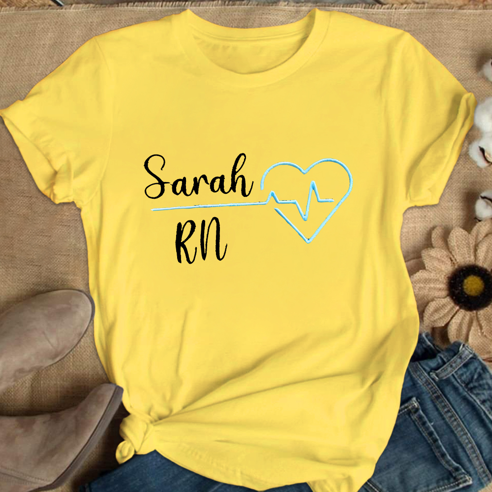 Custom RN Sarah Cotton Nurse T-shirt