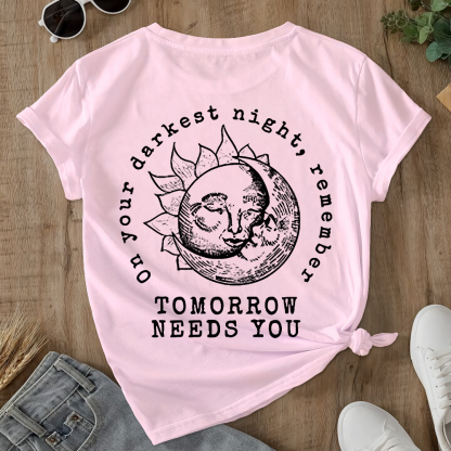 Suicide Prevention Awareness Double-Sided Cotton Printed T-Shirt