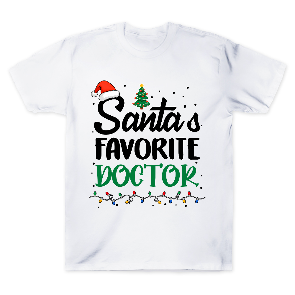Santa’s Favorite Christmas Doctor Cotton Doctor T-shirt