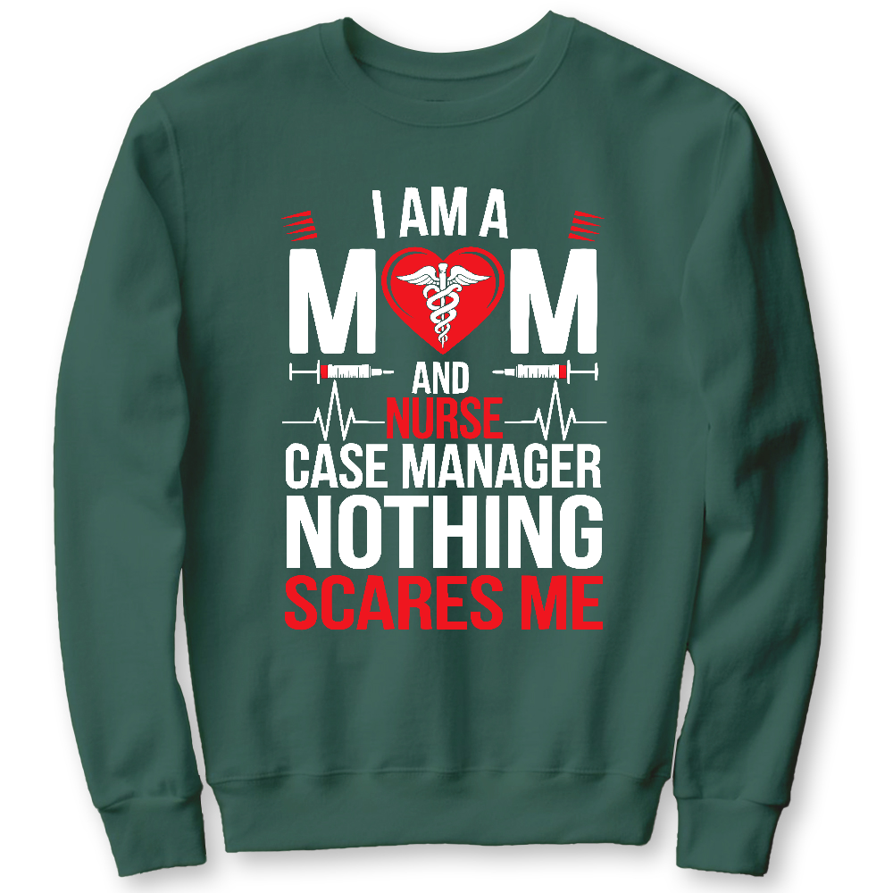 Nurse Case Manager And Mom Cotton Pullover Sweatshirt