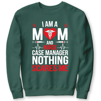 Nurse Case Manager And Mom Cotton Pullover Sweatshirt