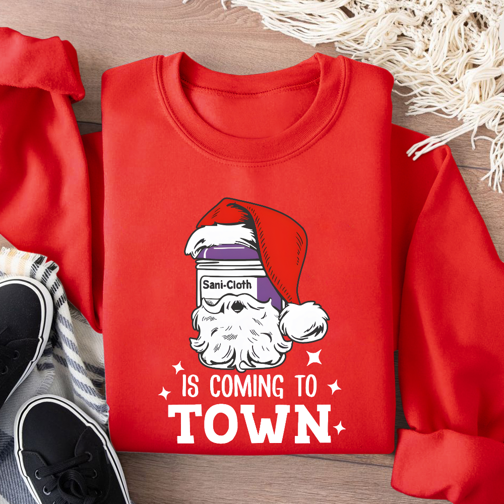 Funny Santa Nurse Medical Assistant Christmas Cotton Pullover Sweatshirt