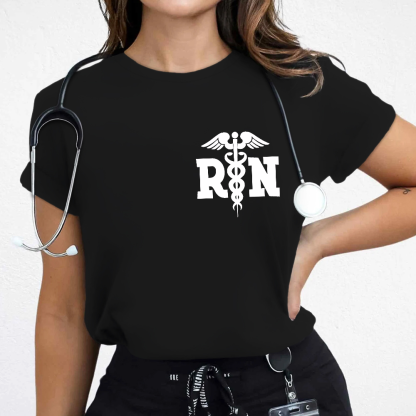Custom Registered Nurse Cotton Nurse T-shirt