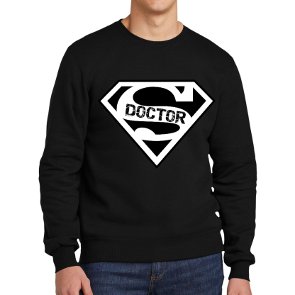 Super Doctor Cotton Pullover Sweatshirt