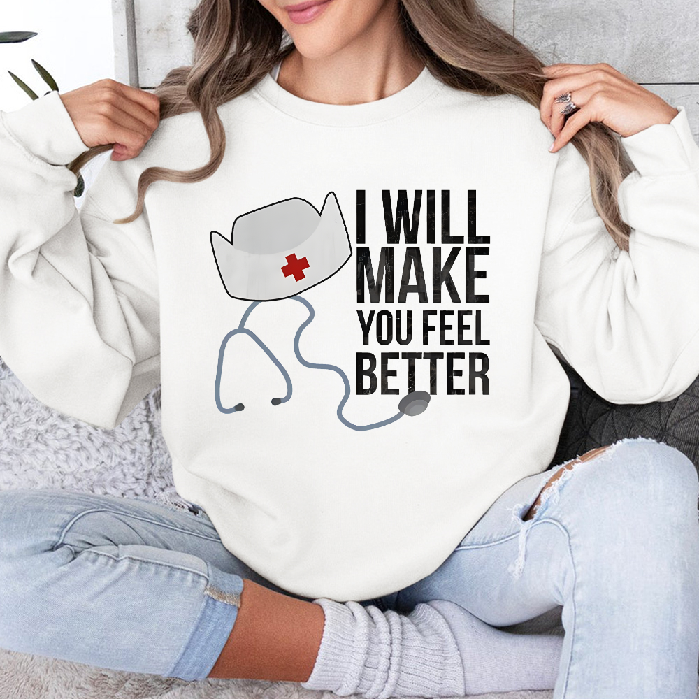 I Will Make You Feel Better Cotton Pullover Sweatshirt