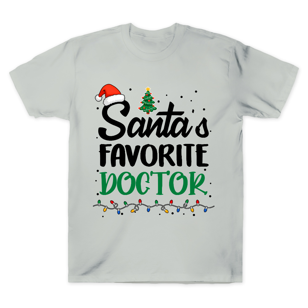 Santa’s Favorite Christmas Doctor Cotton Doctor T-shirt