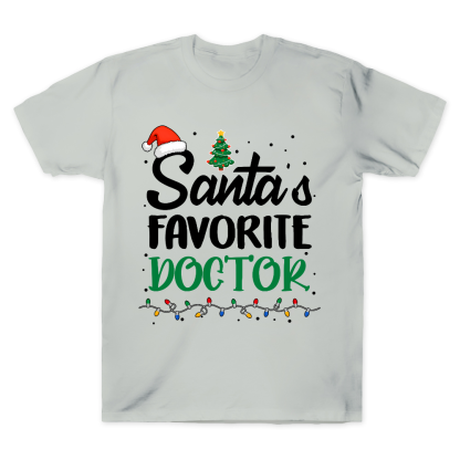 Santa’s Favorite Christmas Doctor Cotton Doctor T-shirt