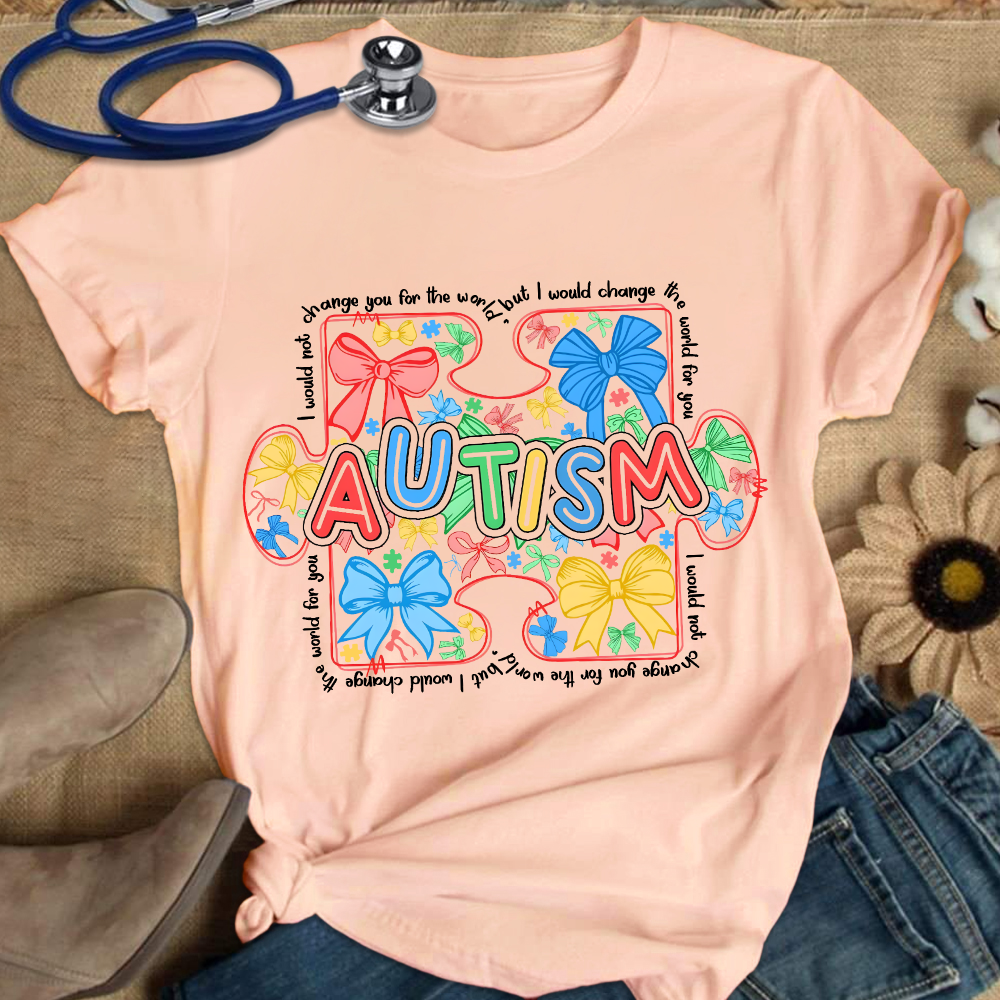 Advocating For Autism Acceptance Cotton Nurse T-shirt