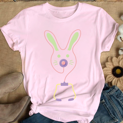 Easter Bunny Medical Tools For Nurse Or Doctor Cotton Nurse T-shirt
