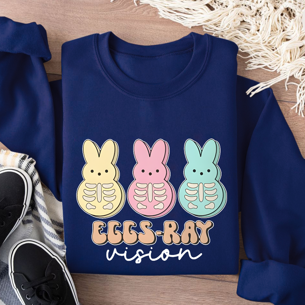 Eggs Ray Vision Radiology Cotton Pullover Sweatshirt