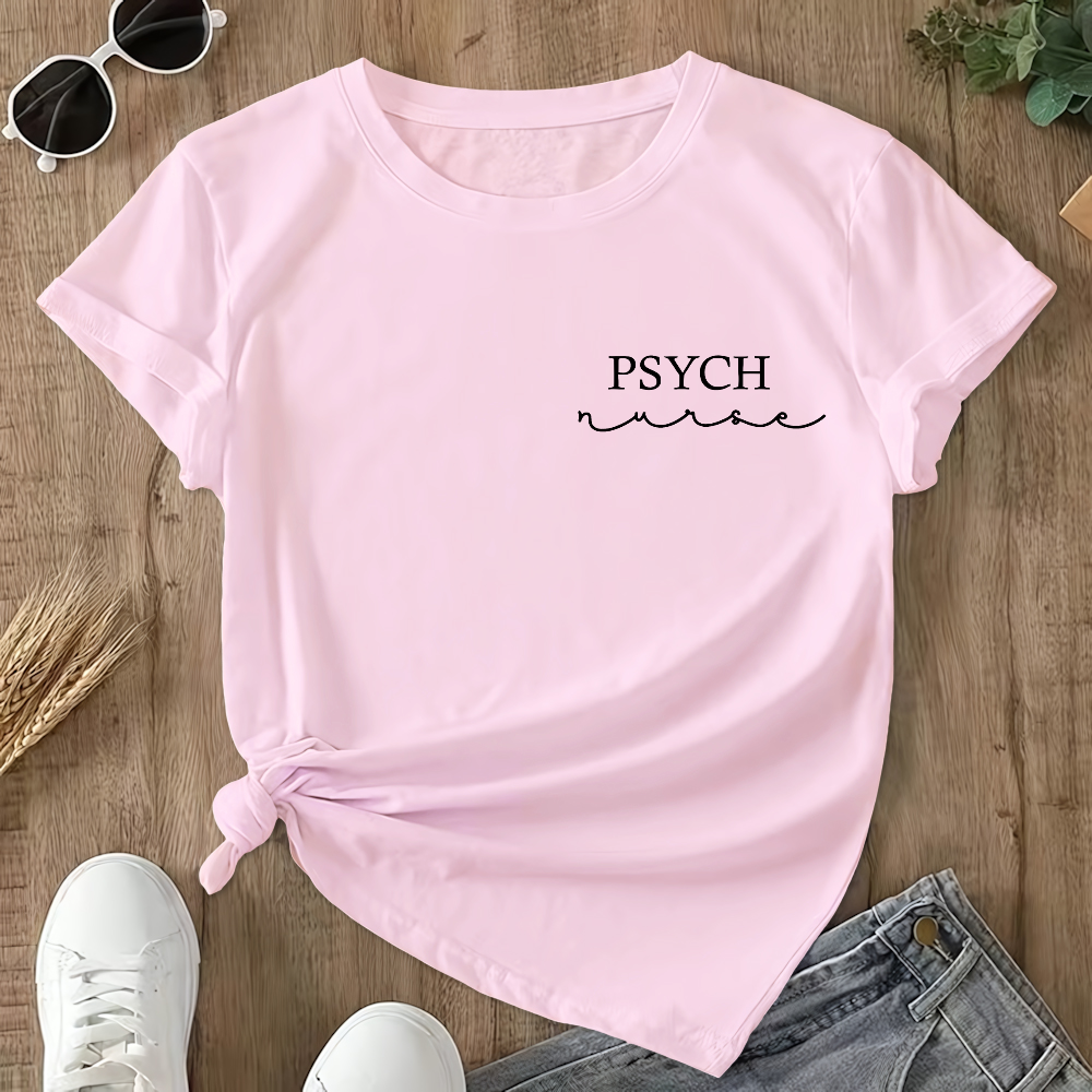 Psychiatric Nurse Mental Health Matter Double-Sided Cotton Printed T-Shirt