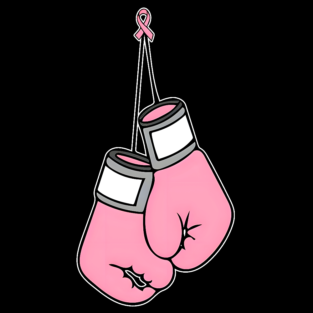 Pink Boxing Gloves Breast Cancer Fight Cotton Doctor T-shirt