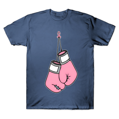 Pink Boxing Gloves Breast Cancer Fight Cotton Doctor T-shirt