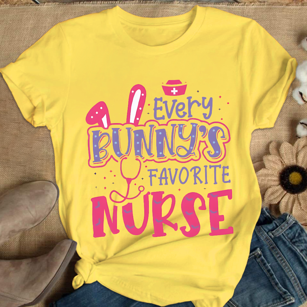 Every Bunny's Favorite Nurse Cotton Nurse T-shirt