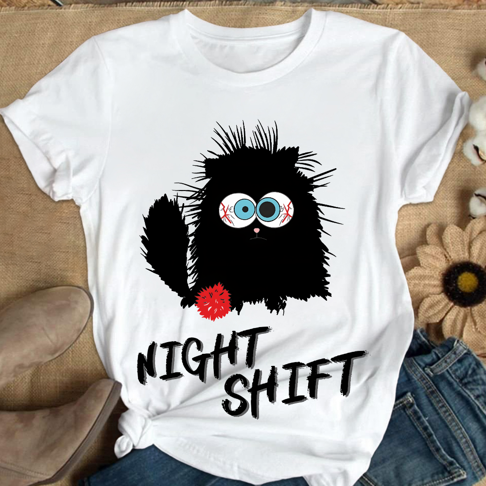 Night Shift Is Tough Cotton Nurse T-shirt