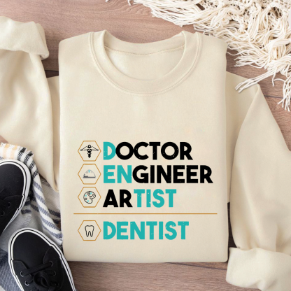 Doctor Engineer Artist Dentist Cotton Pullover Sweatshirt