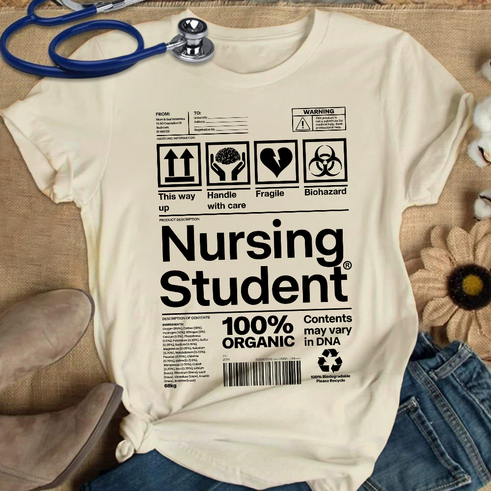 School Of Nursing Student Gift Cotton Nurse T-shirt