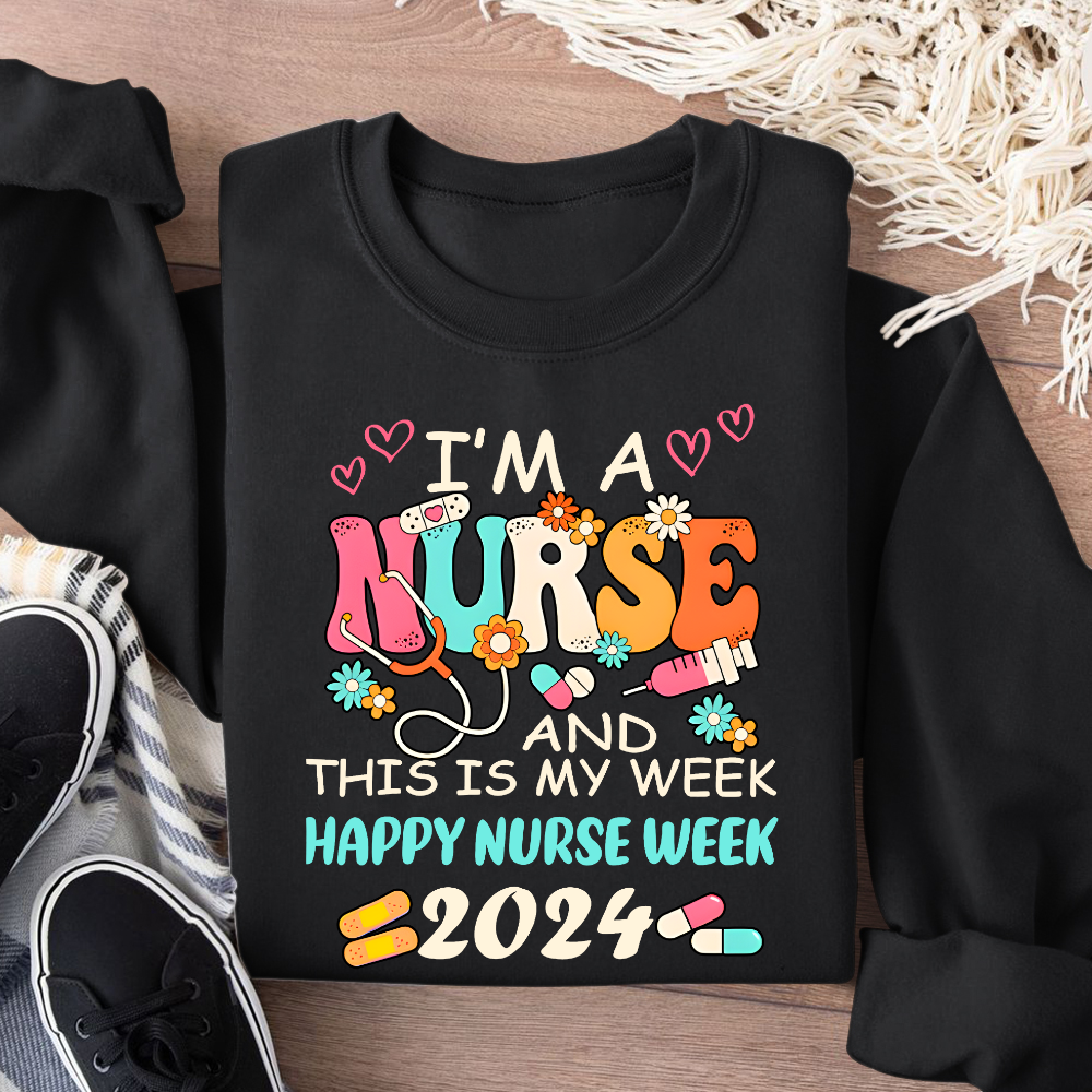 I'm A Nurse And This Is My Week Cotton Pullover Sweatshirt