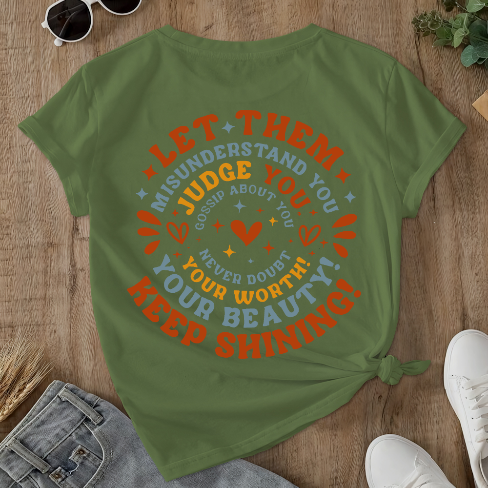 Suicide Prevention Awareness Let Them Mental Health Double-Sided Cotton Printed T-Shirt