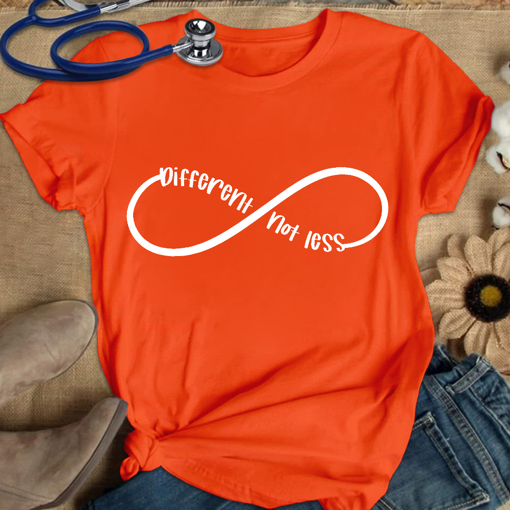 Different Not Less Autism Awareness Cotton Nurse T-shirt
