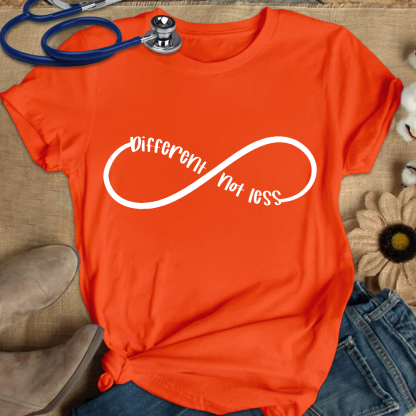 Different Not Less Autism Awareness Cotton Nurse T-shirt