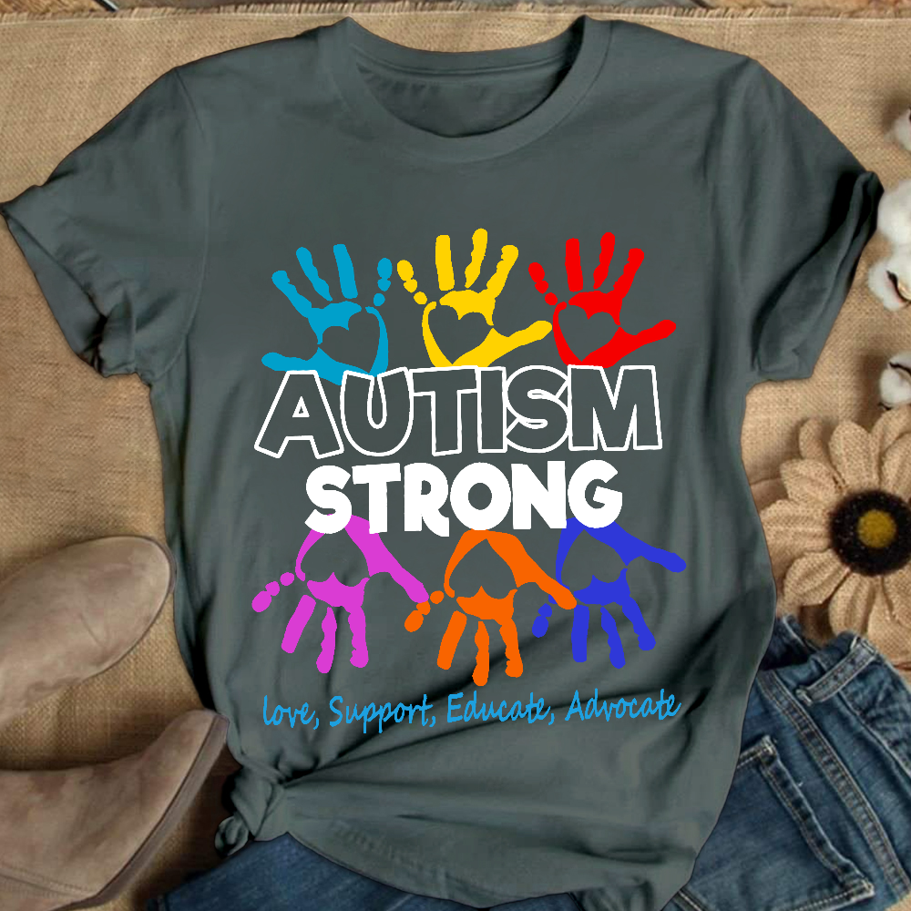Autism Strong Cotton Nurse T-shirt