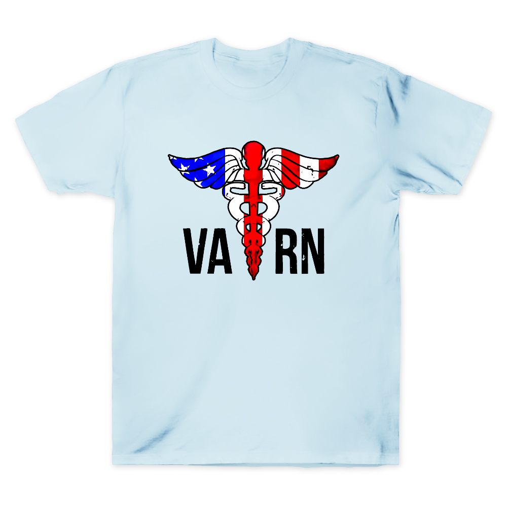 VA RN Nurse Symbol Flag Cotton Doctor T-shirt