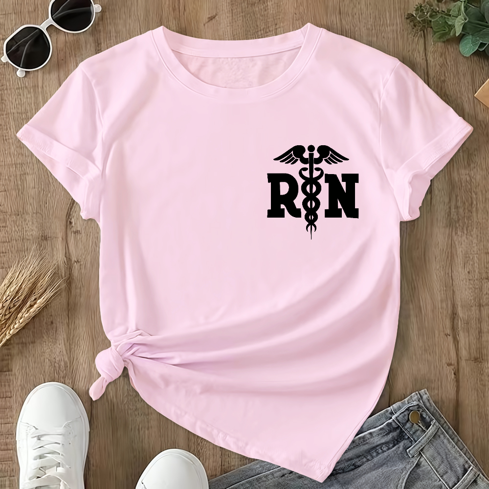 Registered Nurse Double-Sided Cotton Printed T-Shirt