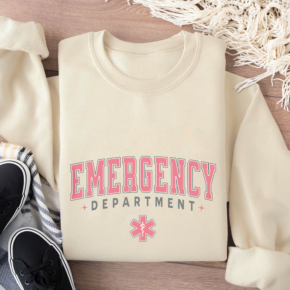 ER Nurse Crewneck Cotton Pullover Sweatshirt