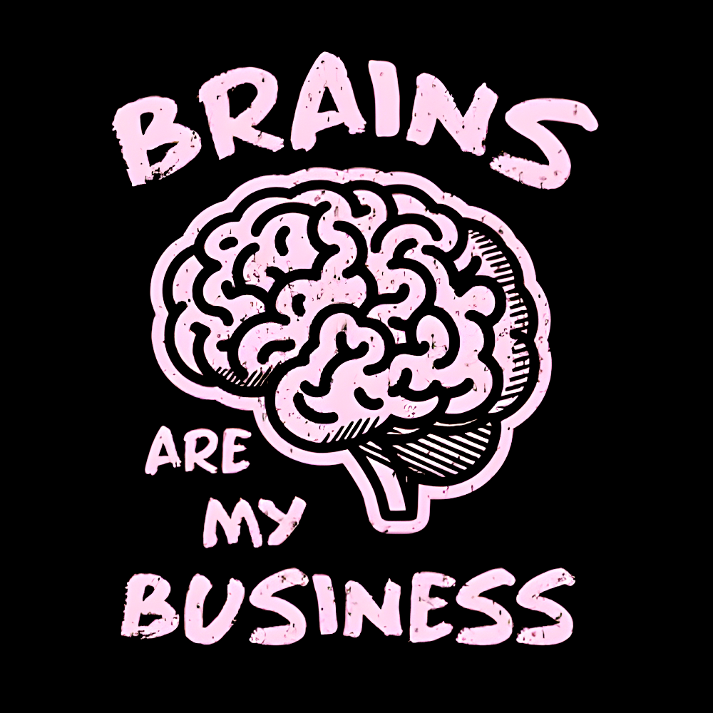 Brains Are My Business Cotton Pullover Sweatshirt