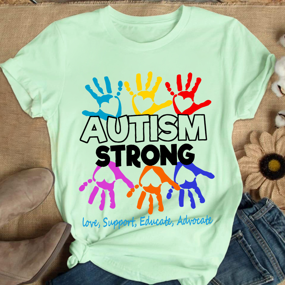 Autism Strong Cotton Nurse T-shirt