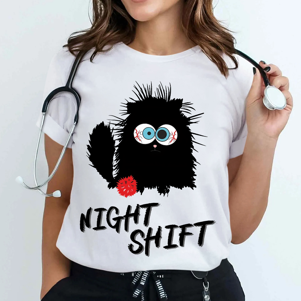 Night Shift Is Tough Cotton Nurse T-shirt