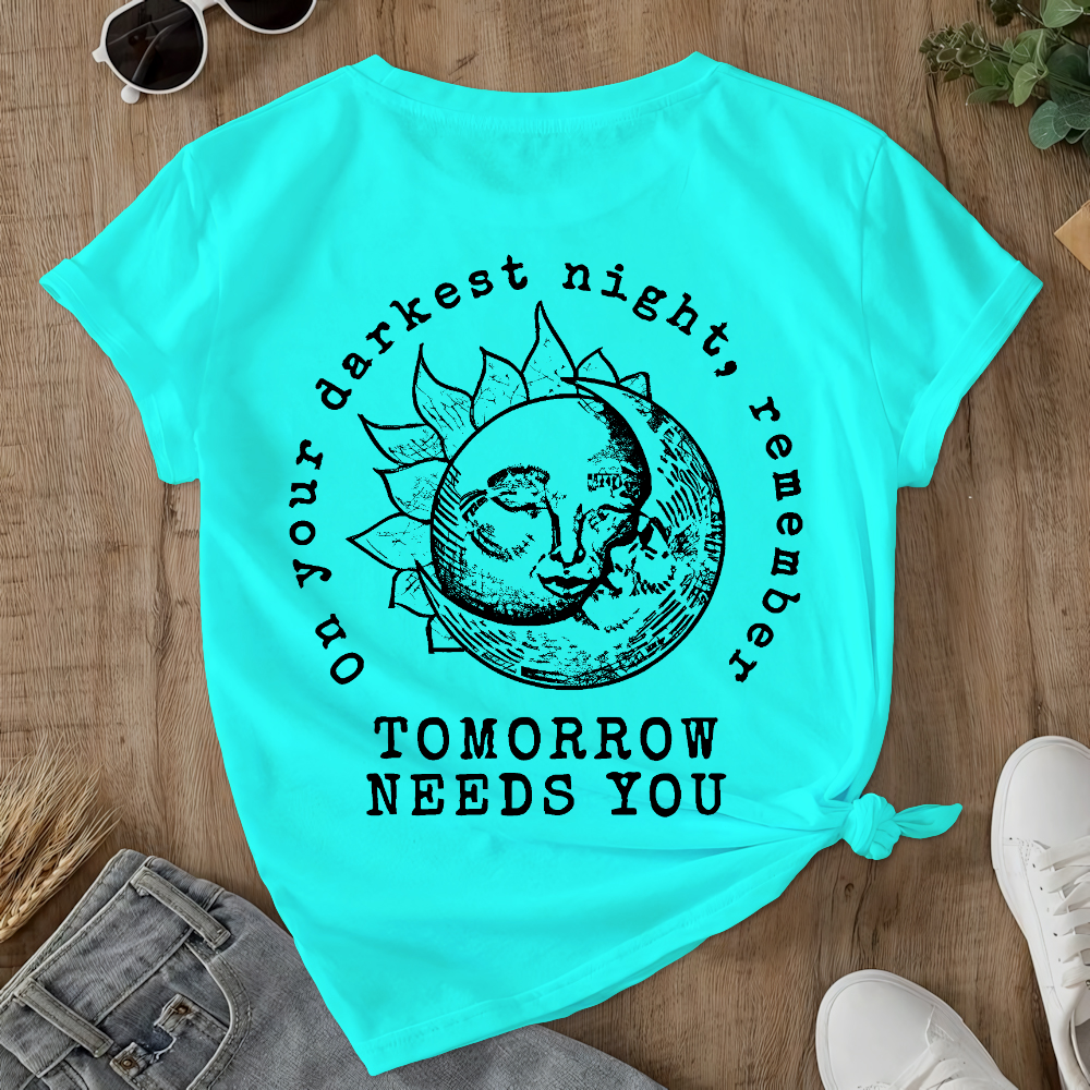 Suicide Prevention Awareness Double-Sided Cotton Printed T-Shirt