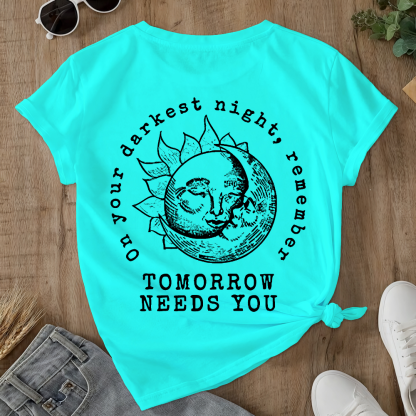 Suicide Prevention Awareness Double-Sided Cotton Printed T-Shirt