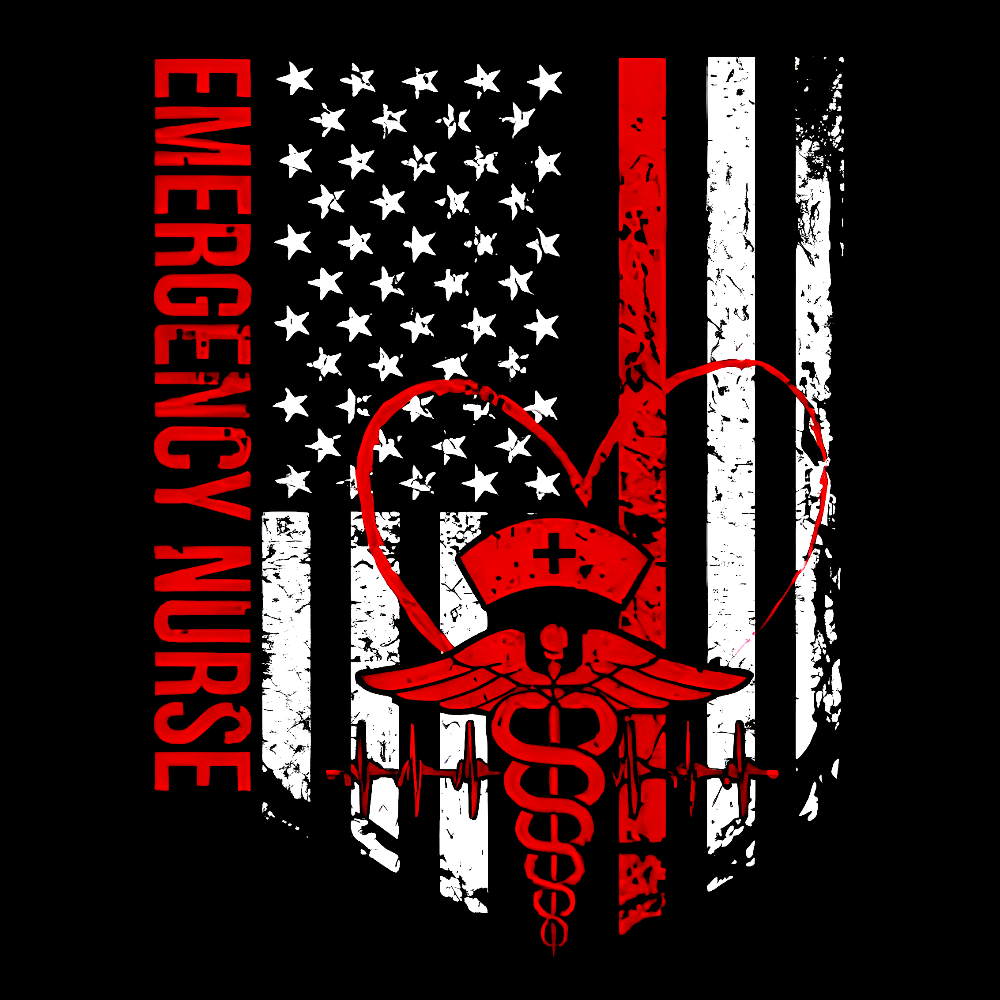 RN Nurse Flag Cotton Nurse T-shirt