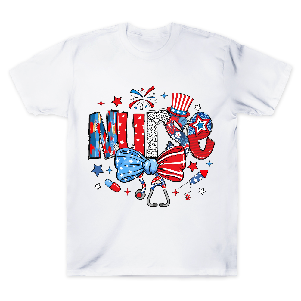 Retro Coquette USA Nurse Cotton Doctor T-shirt