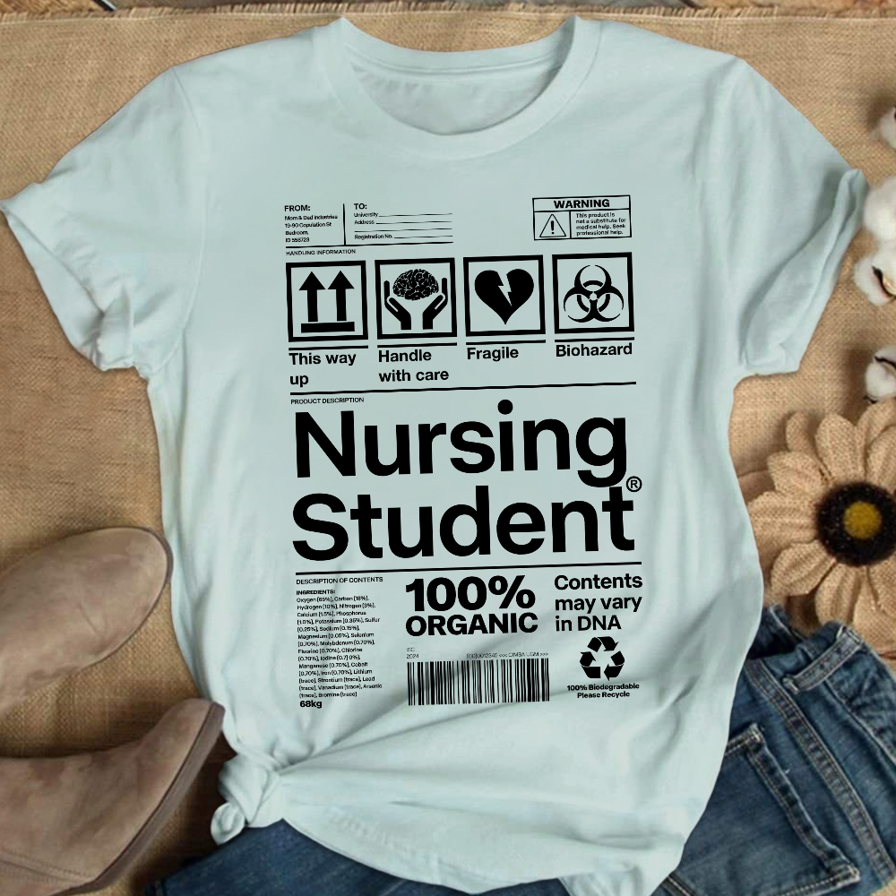 School Of Nursing Student Gift Cotton Nurse T-shirt
