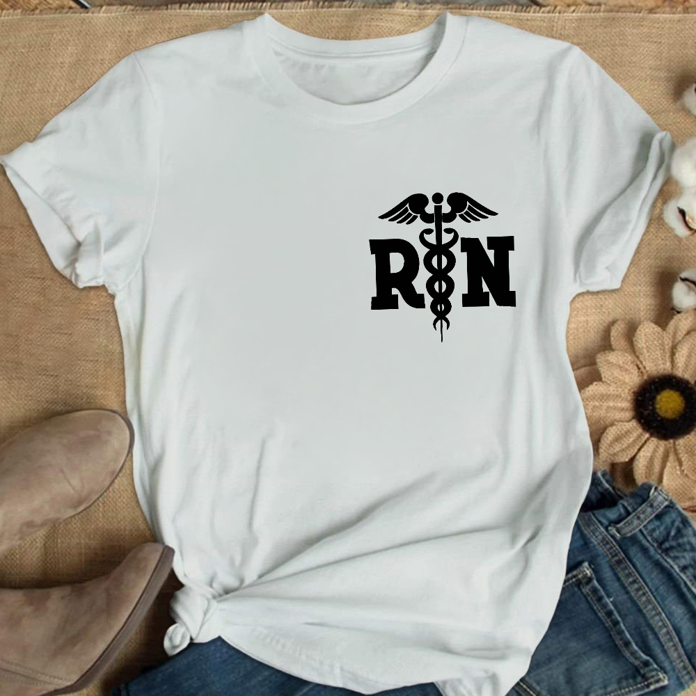 Custom Registered Nurse Cotton Nurse T-shirt