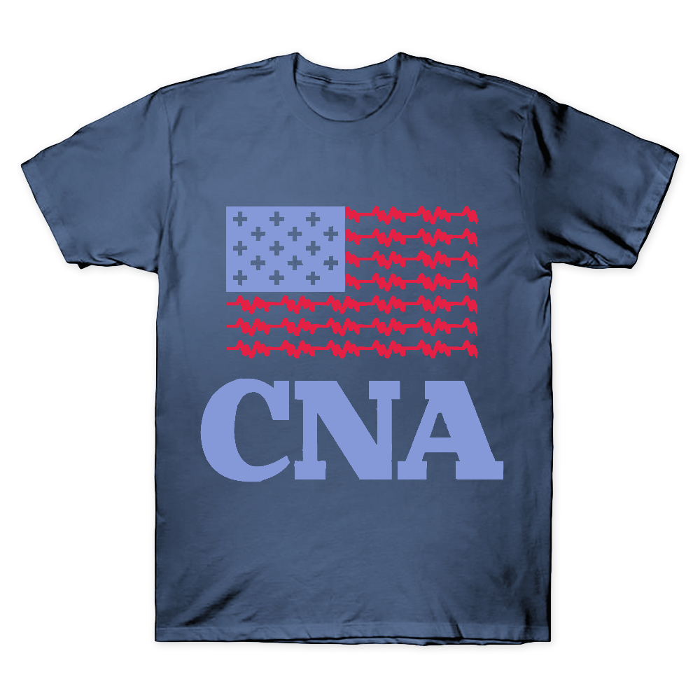 CNA USA Flag July 4th Cotton Doctor T-shirt