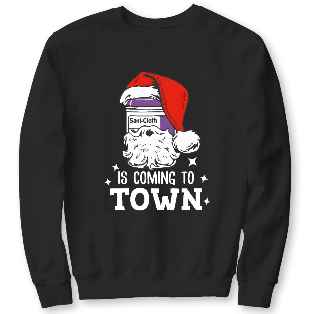 Funny Santa Nurse Medical Assistant Christmas Cotton Pullover Sweatshirt