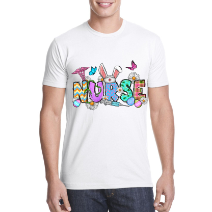 Easter Bunny Nurse Cotton Doctor T-shirt